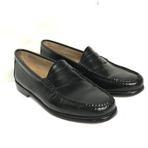 Bass Black Leather Loafers